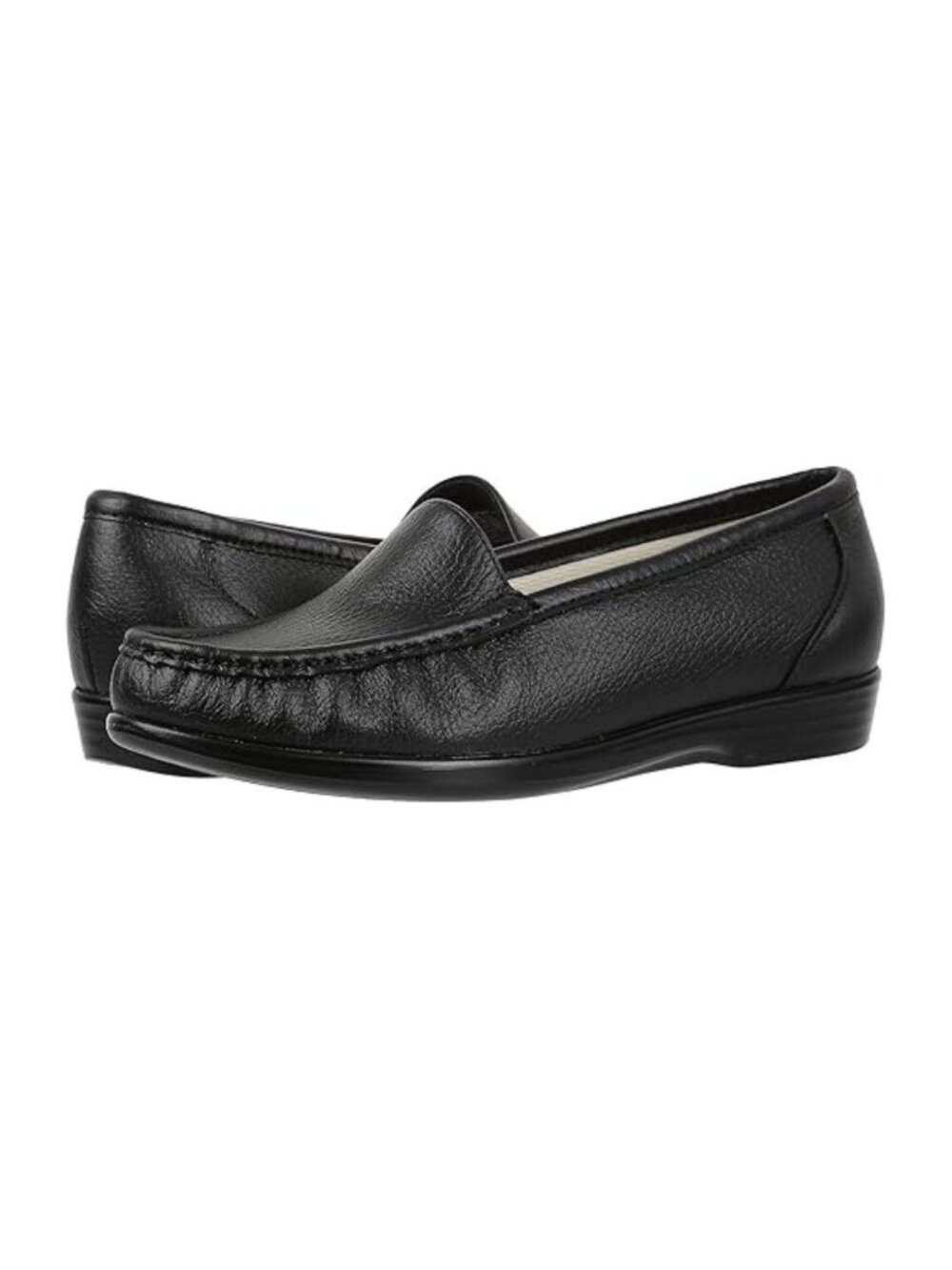 SAS Black Loafers Size 9 9S Shoes Leather Slip On